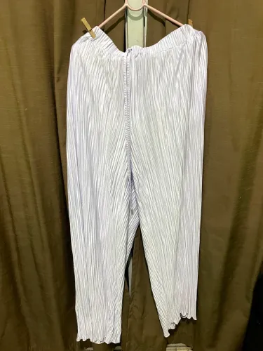 Calça plissada lilás da shein 4xl