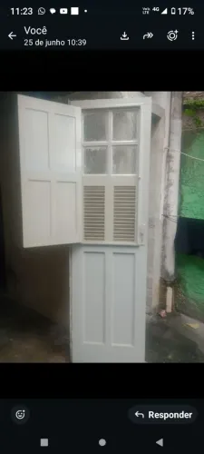 Par de Portas Antigas Anos 70 Madeira de Lei Autêntica ( 2 unidades)