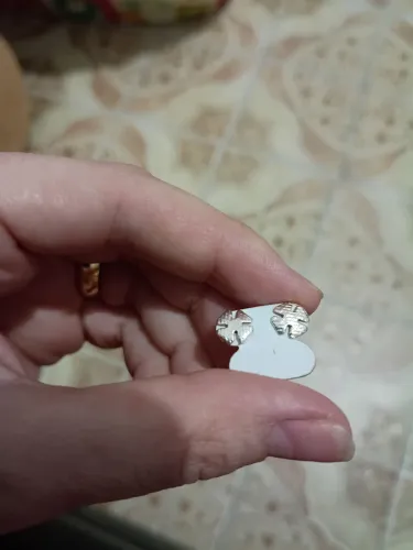 Brinco com Trevo de 4 Folhas ? Prata Legítima Maciça Teor 925