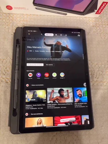 Tablet Lenovo Ideatab com capa e Pencil