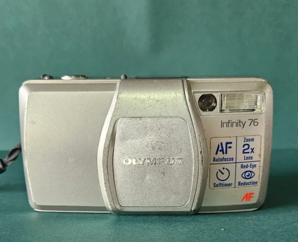 câmera analógica olympus infinity 76