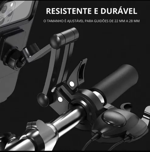 Suporte de Celular para Moto e Bike Impermeável - À Prova D'Água 360° (Novo na Caixa)