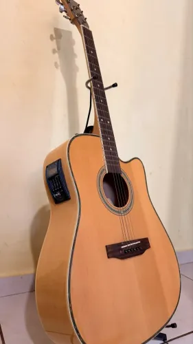 Violão elétrico Jumbo completo