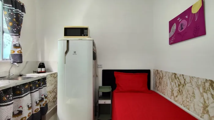 Studio mobiliado para aluguel possui 27 m2 com 1 quarto na Vila Barroso em Guarulhos