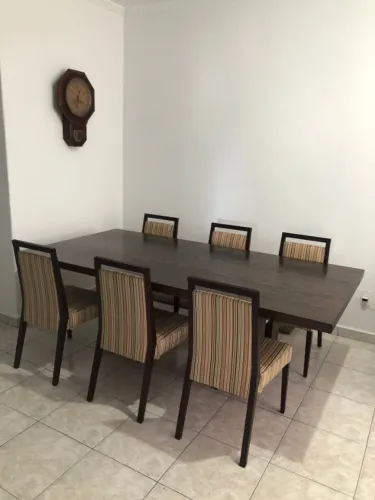Mesa de Jantar com 6 Cadeiras 2,20m x 1,10m (+0,55m)