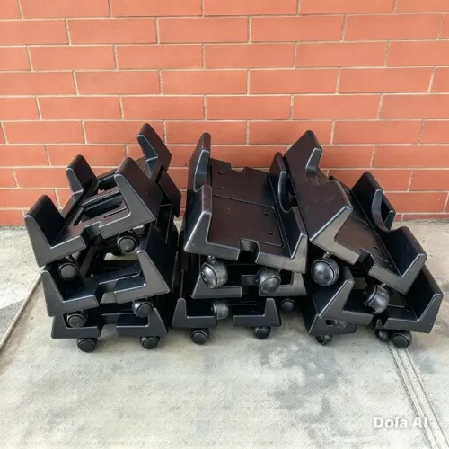 Suporte Base Com Rodinhas Para CPU Gabinete Nobreak ATX Estabilizador Seminovo Preto Multi