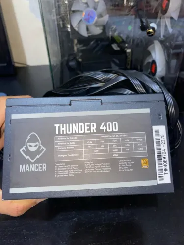 Fonte Gamer Mancer Thunder 400W 80 Plus Bronze - 400W Real