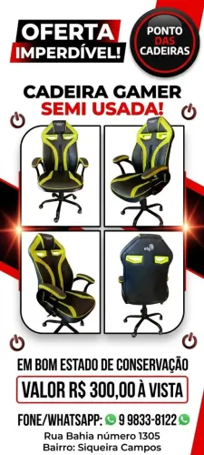 Vende cadeira gamer ( VENDIDA )