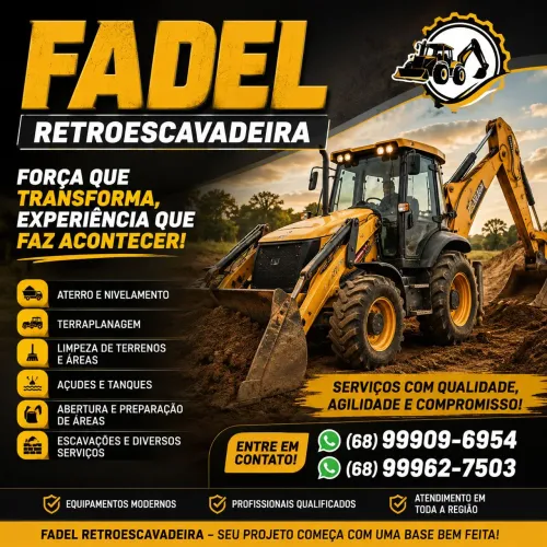 Aluguel de retroescavadeira