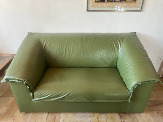 Par de Sofás 2 Lugares Retrô/Vintage - Verde Oliva