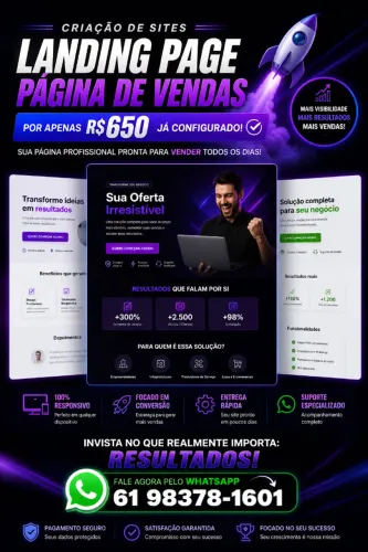 TENHA UMA PÁGINA QUE VENDE POR VOCÊ TODOS OS DIAS!