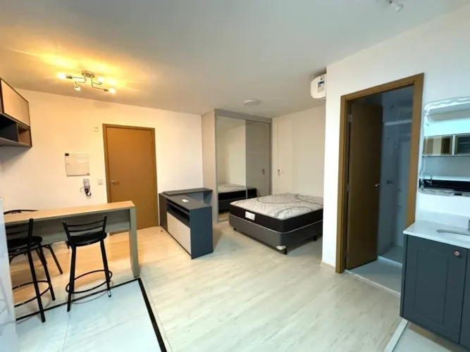 Apartamento para Alugar, 1 dormitório, 40m² por R$3.835/mês - Edifício Moriah no Jardim Aq