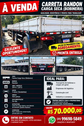 Carreta Randon bobineira 2013