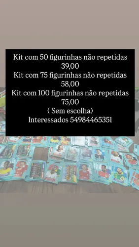 Lote com figurinhas da copa 2026