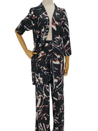 Conjunto Cardigan e Calça estampa exclusiva 