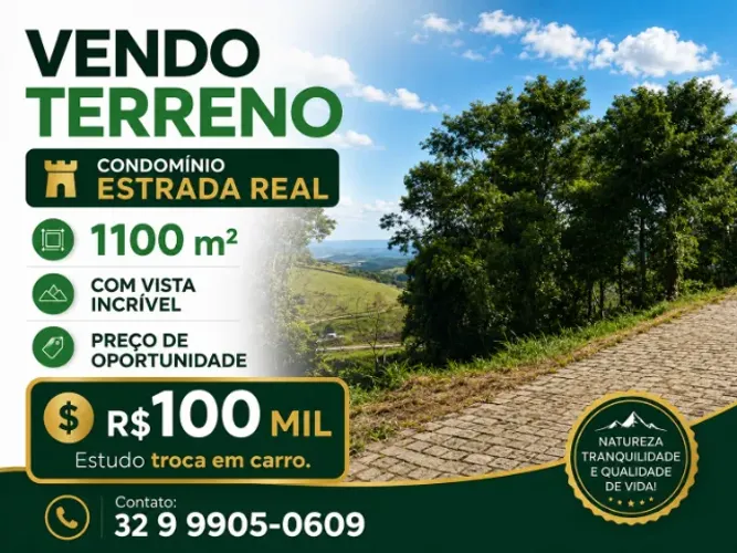 Terreno +de 1000 M² - CONDIMINIO ESTRADA REAL - PREÇO DE OPORTUNIDADE
