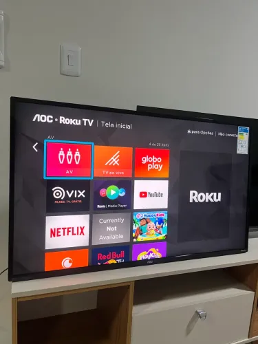 Televisão Smart 43P | AOC SISTEMA ROKU | seminova 