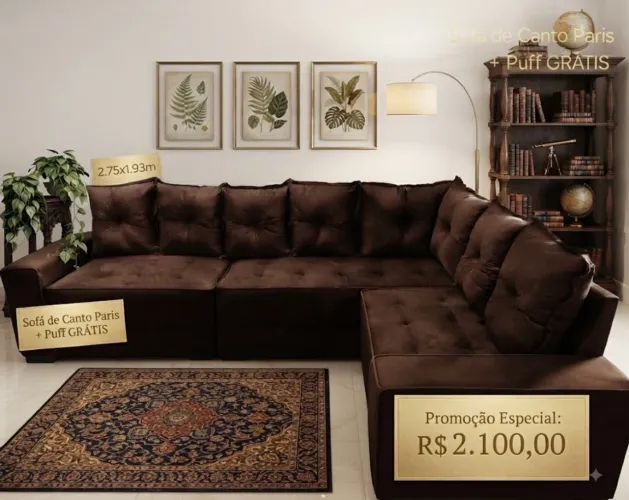 Sofá Paris Promoção Imperdível Direto De Fábrica