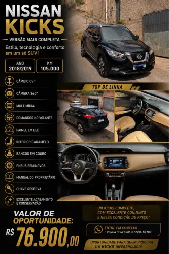 Nissan Kicks SL 1.6 16V Flexstar 5P Aut. 2019