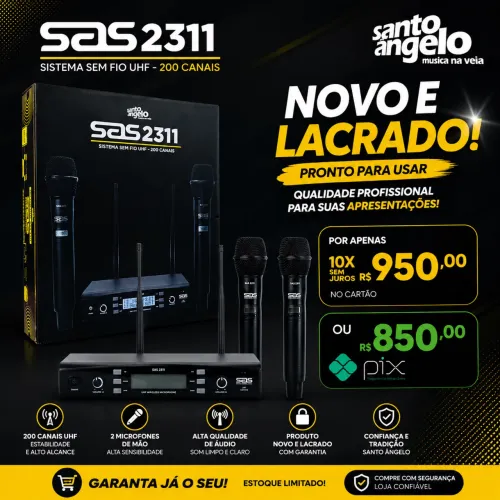 Microfone sem Fio Santo Ângelo 