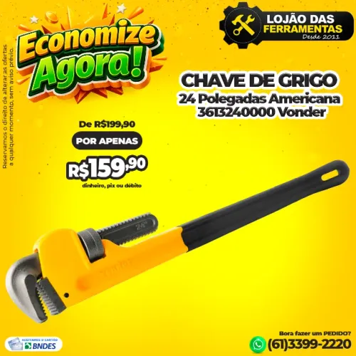 Chave de Grifo 24 Polegadas Americana 3613240000 Vonder