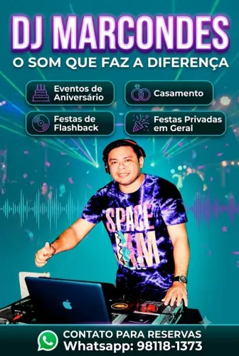 Dj com som e iluminação para a sua festa