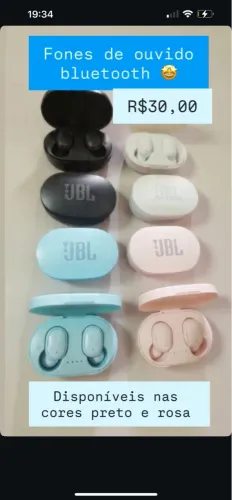 Fones de ouvido bluetooth 