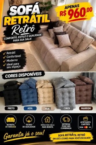 Sofá retrátil