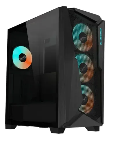 Gabinete Gamer Gigabyte C301 Glass, RGB, Mid-Tower, Lateral de Vidro, 4 Fans Preto