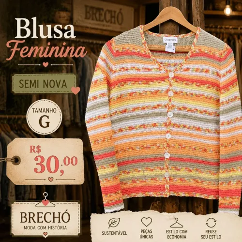 Cardigan Feminina Tricot G