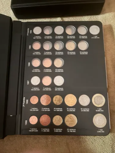 Álbum de Luxo para Coleção de Moedas