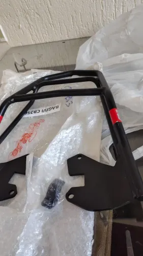 BAGAGEIRO SUPORTE BAU CB TWISTER 250 2016 A 2023 REFORÇADO PRETO