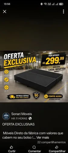 Base box casal bipartido