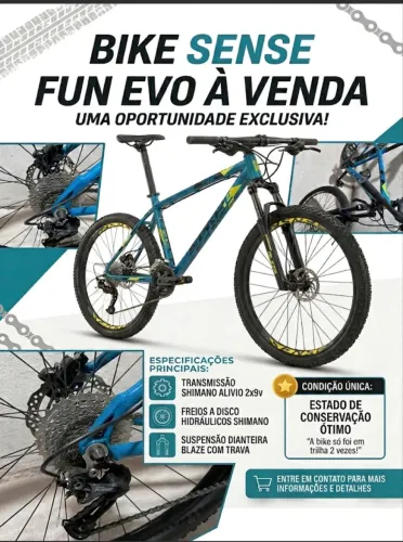 Bicicleta Mountain Bike Sense Fun EVO - Aro 29 - Shimano Alivio Quadro M