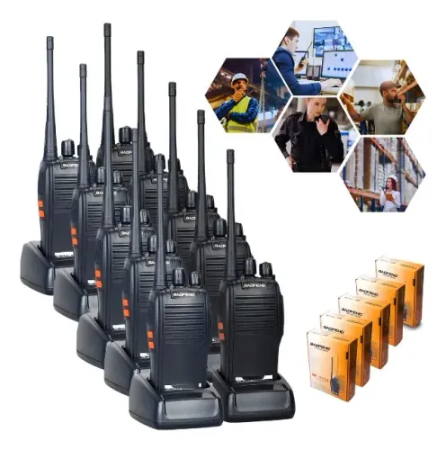 Kit 10 Rádios Comunicadores Baofeng 777s Walkie Talkie Longo Alcance