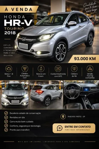Honda HR-V Touring 1.8 Flexone 16V 5P Aut. 2018