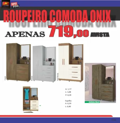 ROUPEIRO COMODA ONIX PROMO