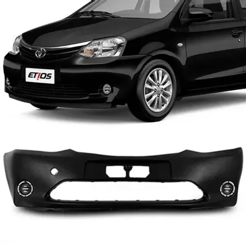 Parachoque Toyota Etios 2013 à 2016 - Dianteiro Preto Liso - DTS