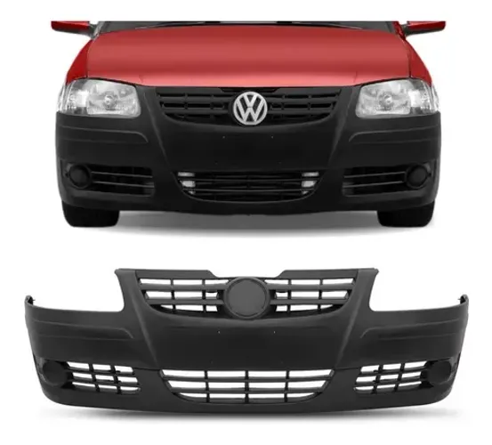 Parachoque Volkswagen Gol G4 2006 à 2014 - Dianteiro Preto Liso Parcial - Lumax