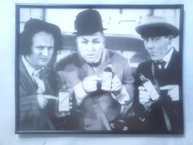 Quadro Cinema/Séries Os 3 Patetas - Preto e Branco