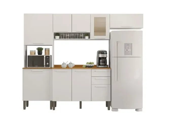 Promoção! Cozinha Completa New Valência Reflecta 4 peças Receba hoje