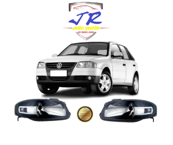 Par Farol Gol G4 Mascara Negra