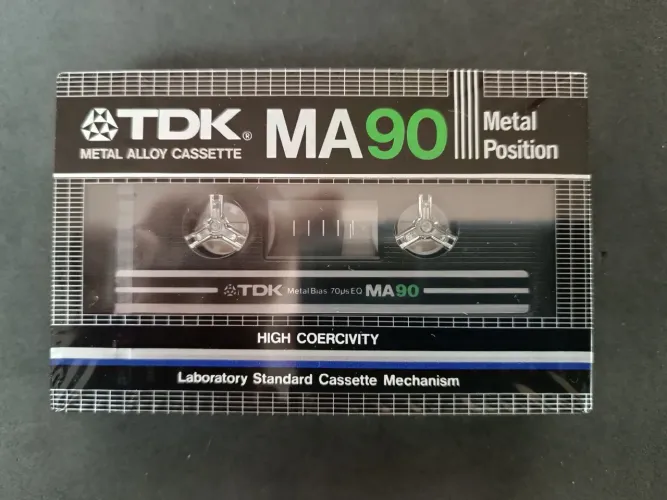 Fita cassete tdk ma 90 min metal lacrada japan 1982