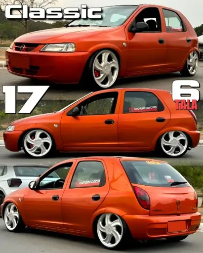 Roda aro 17 Chevrolet Corsa Classic Prata tala 6 4x100 jogo