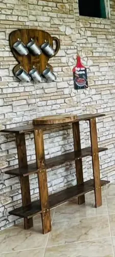 Vendo aparador e suporte área gourmet ou canto de café madeira pura 