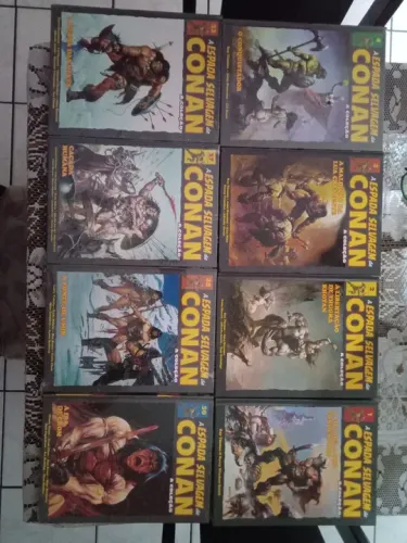 Combo oito hqs capa dura da Salvat A Espada Selvagem de Conan