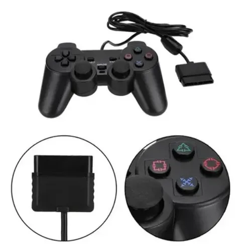 Controle com fio analógico para PS2 Novo