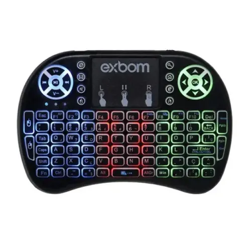 Mini Teclado e Mouse Touch USB com Led para PC/Notebook/TV/TVBox - WZetta