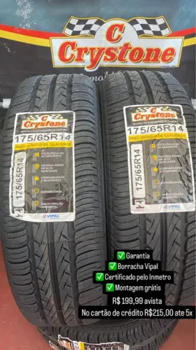 Pneu Crystone 175/65/14 (borracha Vipal)