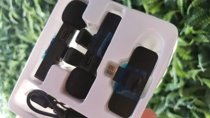 Microfone Lapela anti ruido Transmissão ao Vivo entrada tipo C Android 2 mic